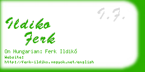 ildiko ferk business card